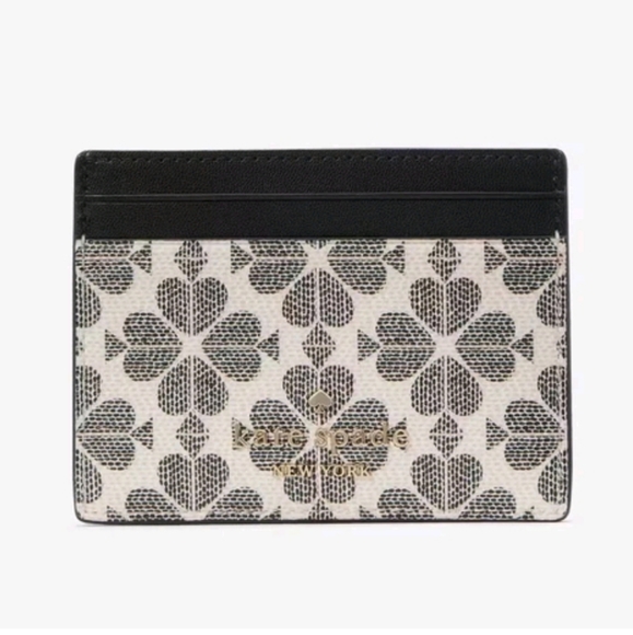 kate spade Handbags - Kate Spade Flower Black and White Card Holder